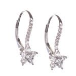 Orecchini Pendenti in Oro Bianco con Diamanti - 43218575