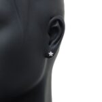 Orecchini Artlinea in Oro Bianco con Diamanti - Stella - OD035-LB