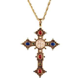 Collana Isola Bella Argento Dorato Croce di San Benedetto - 20000844