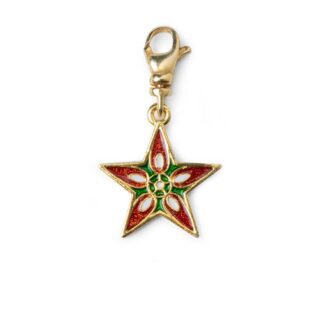 Charm Isola Bella Argento Dorato Smalti - Stella Natalizia - 20000869