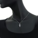 Collana Artlinea in Oro Bianco con Diamanti | Croce - CD290-LB