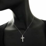 Collana Artlinea in Oro Bianco con Diamanti | Croce - CD292-LB