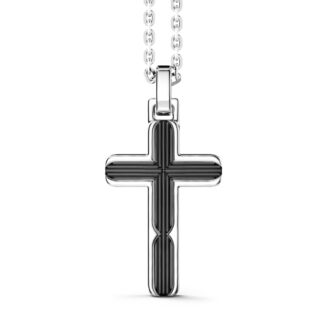 Collana Zancan in Argento con Pendente a Croce - Insignia 925 - EXC487