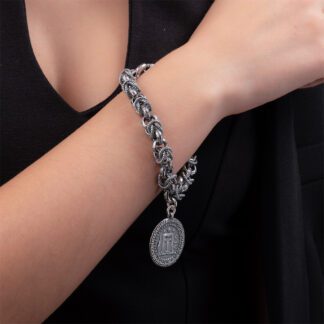 Bracciale Gerardo Sacco in Argento con Statere - Maschere e Monete - 33689