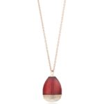 Collana Tatiana Fabergé Argento Rosato Smalto Rosso - Romanov - ROP03RR