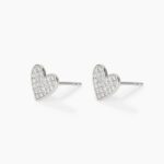 Orecchini a Cuore Mabina in Argento con Zirconi - 563254