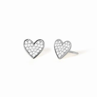 Orecchini a Cuore Mabina in Argento con Zirconi - 563254