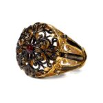 Anello Isola Bella Argento Dorato Smalti - Balconi di Sicilia - 20000923