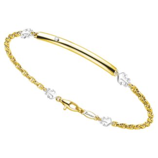 Bracciale Zancan Oro Giallo Oro Bianco 18kt Maglia Marina - EB691BG