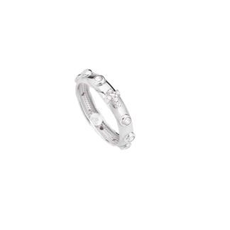 Anello Amen Rosari Argento Zirconi Bianchi Rosario - AROBB