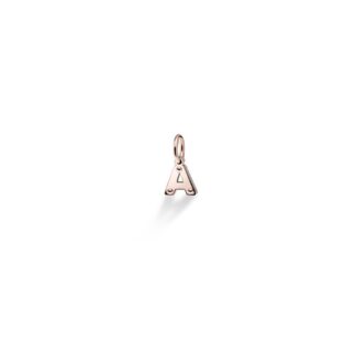 Charm Le Bebè in Oro Rosa e Argento con Lettera A - Lock Your Love - LBB170-A
