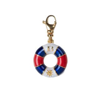 Charm Isola Bella Argento Dorato Smalto Salvagente - 20000894