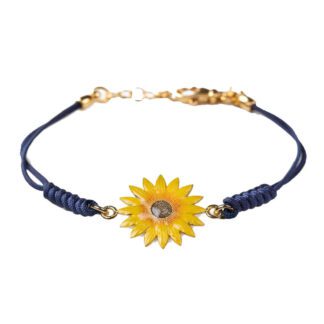 Bracciale Isola Bella Argento Tessuto Smalti - Girasole - 20000914