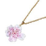 Collana Isola Bella Argento Dorato Smalti - Fiore di Pesco - 20000945