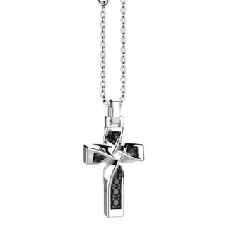 Collana Zancan Argento Croce Spinelli- Insigna 925 - EXC610
