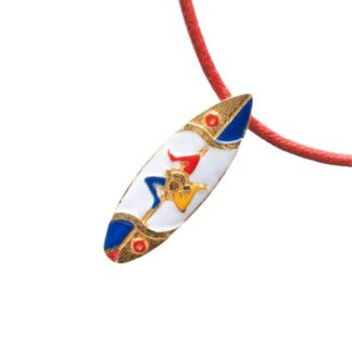 Collana Isola Bella Argento Dorato Tesseto Smalti - Tavola da Surf - 20000931