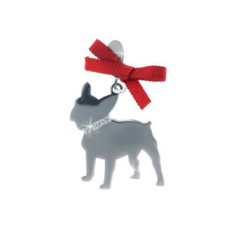 Ciondolo Unoaerre Argento Smalto Cane Bulldog - Happy Pets - AG842