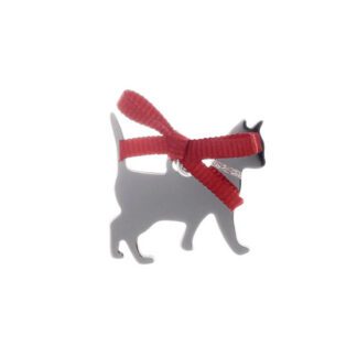 Ciondolo Unoaerre Argento Smalto Gatto Passeggio - Happy Pets - AG852