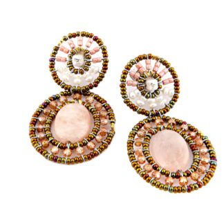 Orecchini Ziio Argento Vetro Murano Pietre Semipreziose - EAR GOIABA