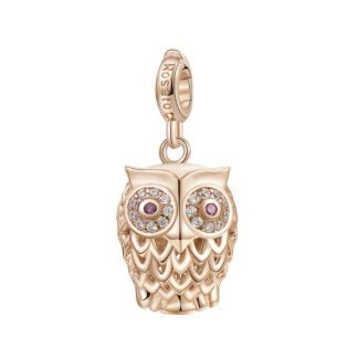 Charm Rosato Argento PVD Rosè Gufetto - Storie - Z002