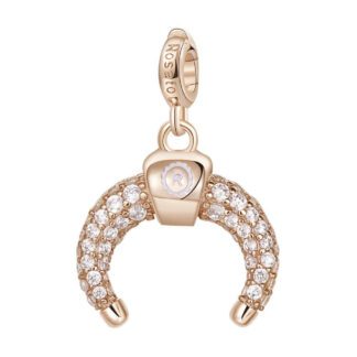 Charm Rosato Argento PVD Rosè Luna Crescente - Storie - Z011