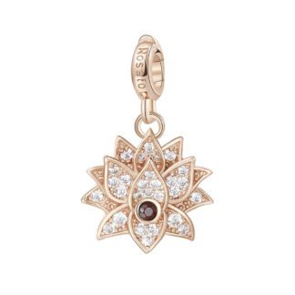 Charm Rosato Argento PVD Rosè Fiore di Loto - Storie - Z015