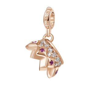 Charm Rosato Argento PVD Rosè Corona - Storie - Z050