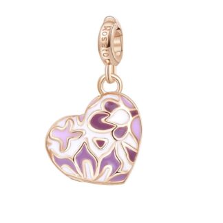 Charm Rosato Argento PVD Rosè Cuore - Storie - Z058
