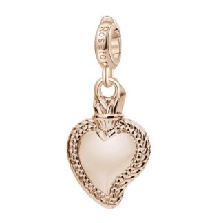 Charm Rosato Argento PVD Rosè Cuore Sacro - Storie - Z063