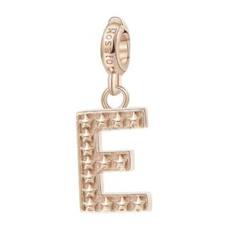 Charm Rosato Argento PVD Rosè Lettera E - Storie - Z083