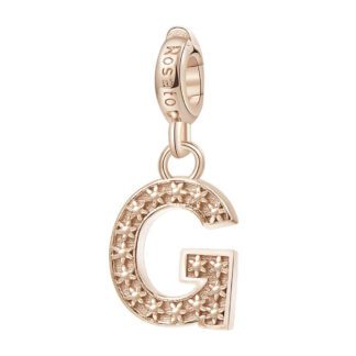 Charm Rosato Argento PVD Rosè Lettera G - Storie - Z085