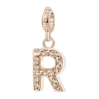 Charm Rosato Argento PVD Rosè Lettera R - Storie - Z096