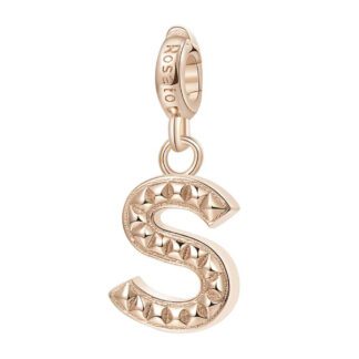 Charm Rosato Argento PVD Rosè Lettera S - Storie - Z097