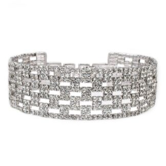 Bracciale Magnolia Bronzo Bianco Cristalli Swarovski® - BC224B