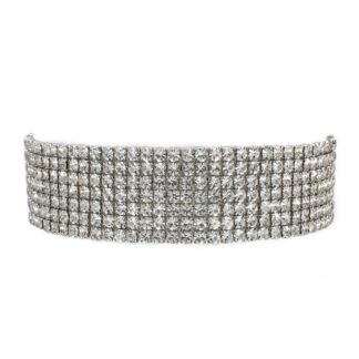 Bracciale Magnolia Bronzo Bianco Cristalli Swarovski® - BC228B