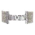 Bracciale Magnolia in Bronzo Bianco con Cristalli Swarovski® - BC229B