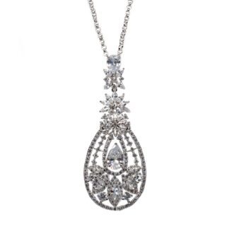 Collana Magnolia Bronzo Bianco Zirconi - CL509B