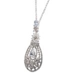 Collana Magnolia Bronzo Bianco Zirconi - CL509B