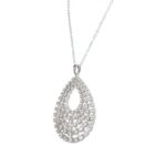 Collana Magnolia Bronzo Bianco Zirconi - CL907B
