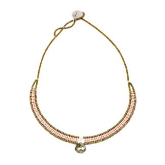 Collana Ziio Argento Vetro Murano Pietre Semipreziose - NK GOIABA SMALL