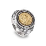Anello Gerardo Sacco Argento PVD Oro