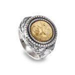 Anello Gerardo Sacco Argento PVD Oro