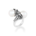 Anello Contrarié Gerardo Sacco in Argento con Perle - Mito - 27785