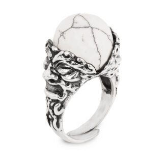 Anello Gerardo Sacco Argento Pietra Colorata - Maschere Monete - 27869BI-16/18