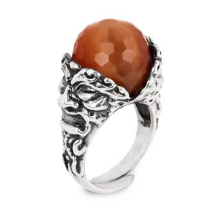 Anello Gerardo Sacco Argento Pietra Colorata - Maschere Monete - 27869MA-16/18