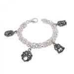 Bracciale Gerardo Sacco in Argento con Maschere - Maschere e Monete - 31632
