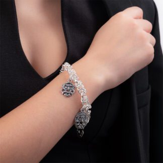 Bracciale Gerardo Sacco in Argento con Maschere - Maschere e Monete - 31632