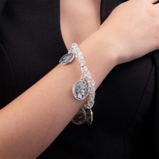 Bracciale Gerardo Sacco in Argento con Monete - Maschere e Monete - 33343