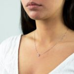 Collana Davite & Delucchi in Oro Bianco con Diamante - CLNS10138