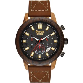 Orologio Green Time Cronografo Legno Eco Pelle - ZW100B